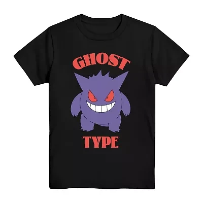 Gengar Little & Big Kid Boys Crew Neck Short Sleeve Regular Fit Pokeman Graphic T-Shirt