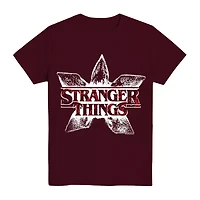 Little & Big Kid Boys Crew Neck Short Sleeve Regular Fit Stranger Things Graphic T-Shirt