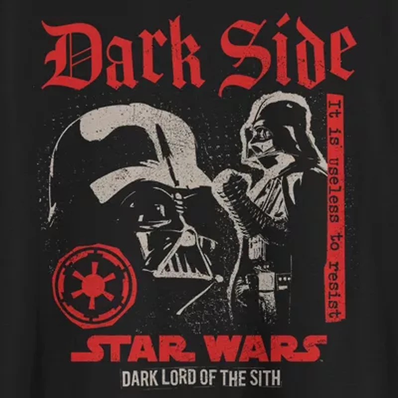 Mens Crew Neck Short Sleeve Regular Fit Star Wars Graphic T-Shirt