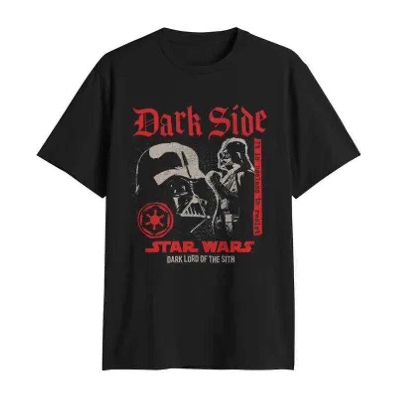 Mens Crew Neck Short Sleeve Regular Fit Star Wars Graphic T-Shirt