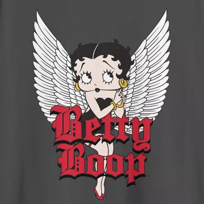 Mens Crew Neck Short Sleeve Regular Fit Betty Boop Graphic T-Shirt