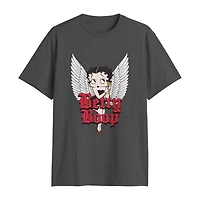 Mens Crew Neck Short Sleeve Regular Fit Betty Boop Graphic T-Shirt