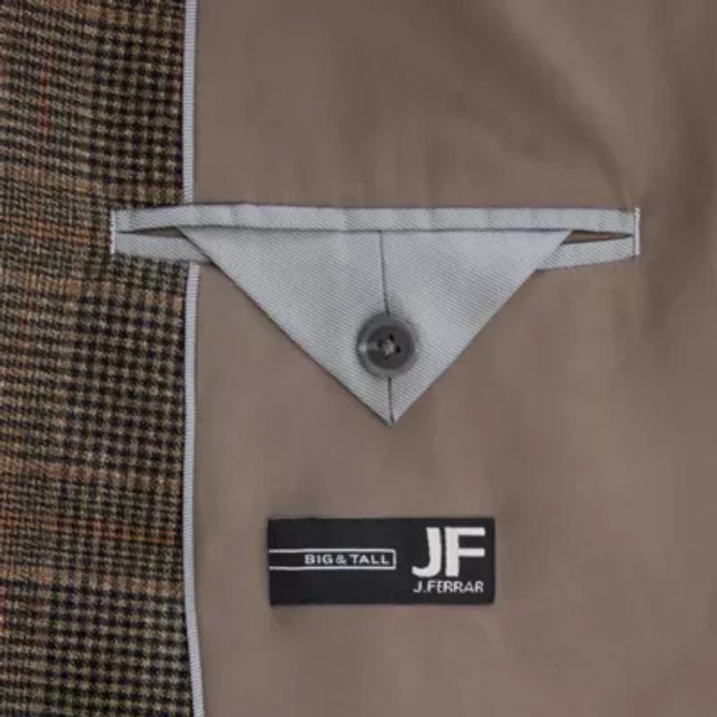 J. Ferrar Mens Big Plaid Sport Coat