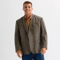 J. Ferrar Mens Big Plaid Sport Coat