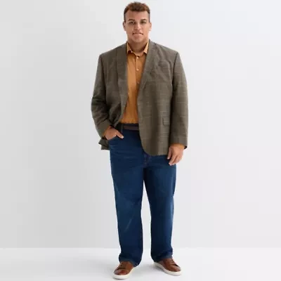 J. Ferrar Mens Big Plaid Sport Coat