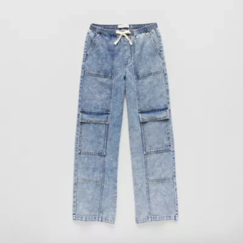 Vanilla Star Big Kid Girls Mid Rise Wide Leg Jean