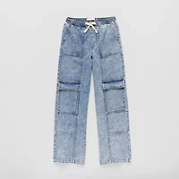 Vanilla Star Big Kid Girls Mid Rise Wide Leg Jean