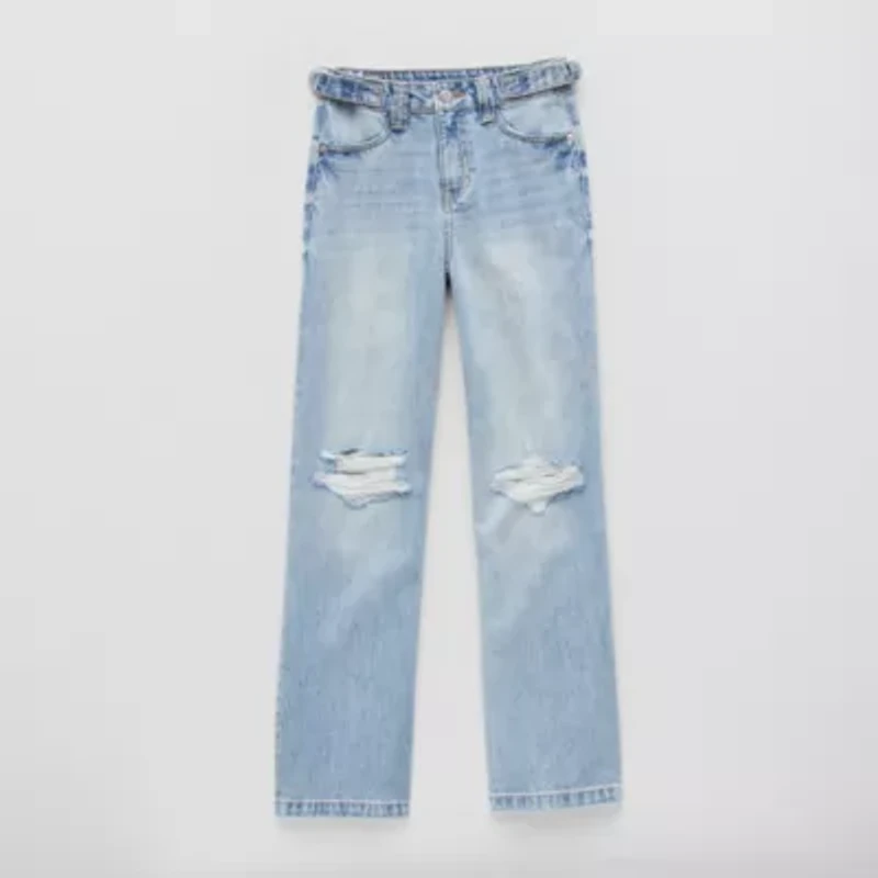 Vanilla Star Big Kid Girls Mid Rise Wide Leg Jean