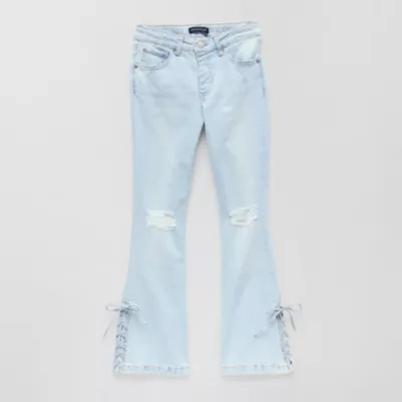 Vanilla Star Big Kid Girls Mid Rise Flare Leg Jean