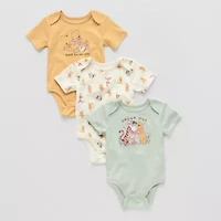 Disney Baby Unisex Winnie The Pooh Crew Neck Short Sleeve 3-pc. Bodysuit