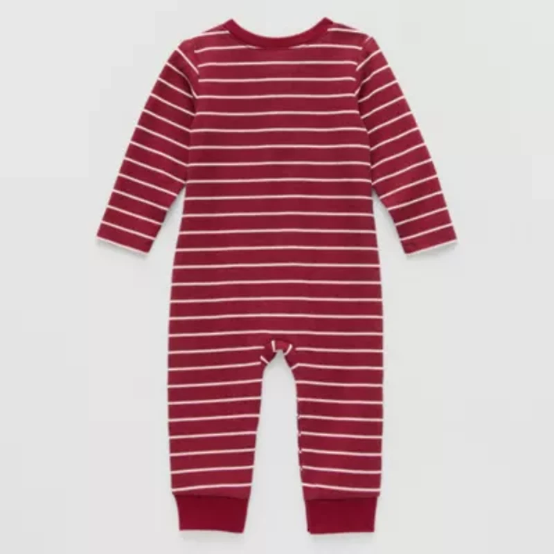 Okie Dokie Waffle Baby Boys Long Sleeve Jumpsuit
