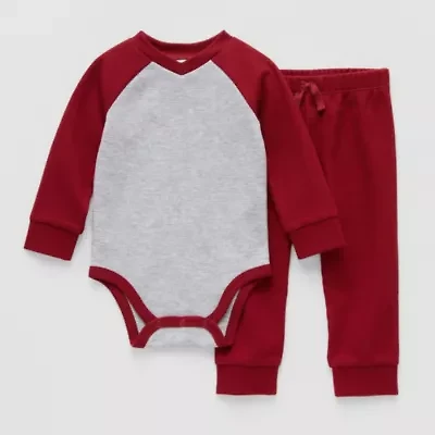 Okie Dokie Waffle Baby Boys 2-pc. Pant Set
