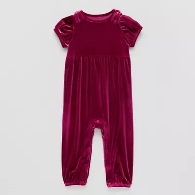 Okie Dokie Baby Girls Round Neck Long Sleeve Jumpsuit