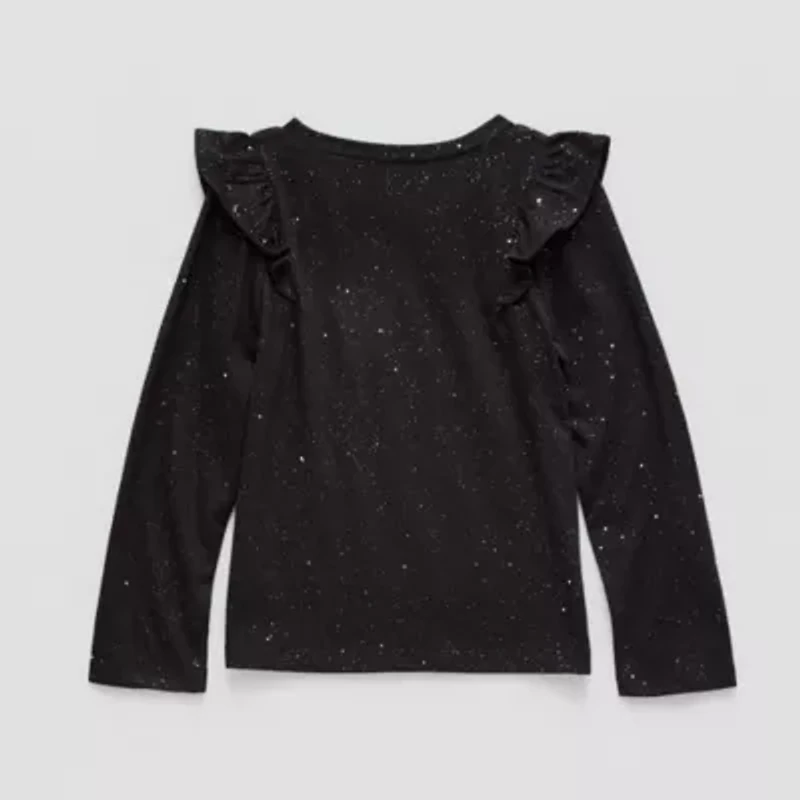 Okie Dokie Girls Round Neck Long Sleeve T-Shirt