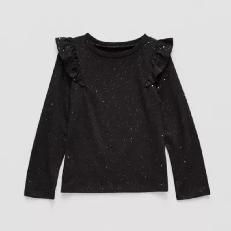 Okie Dokie Girls Round Neck Long Sleeve T-Shirt