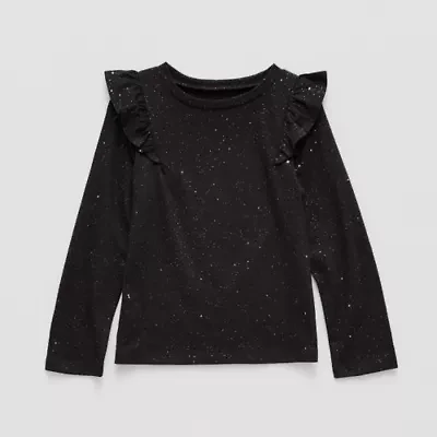 Okie Dokie Girls Round Neck Long Sleeve T-Shirt