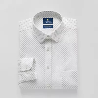 Stafford Advanced Performance Sweat Repel Mens Regular Fit Long Sleeve Dress Shirt