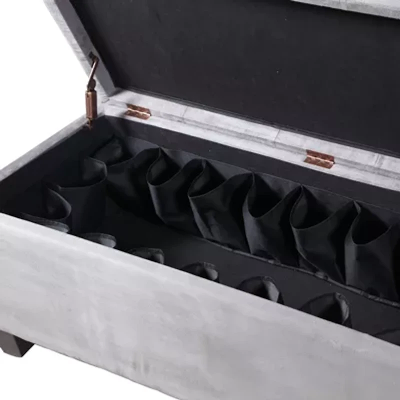 Presley Upholstered Shoe Storage Ottoman