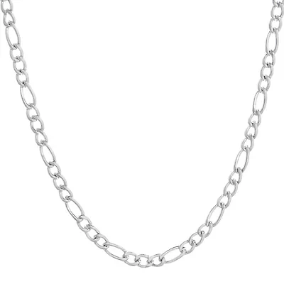 Mens Stainless Steel 18" 4mm Figaro Chain