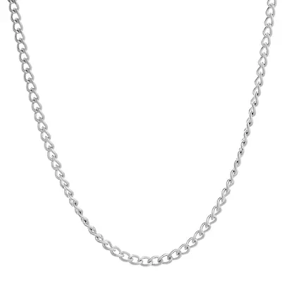 Mens Stainless Steel 18" 3mm Curb Chain