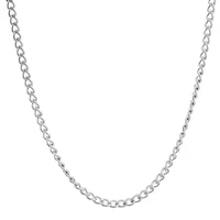 Mens Stainless Steel 18" 3mm Curb Chain