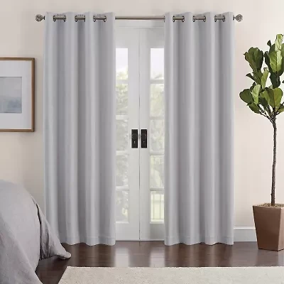 Eclipse Ambiance Chevron Draft Stopper Grommet Top Energy Saving 100% Blackout Single Curtain Panel