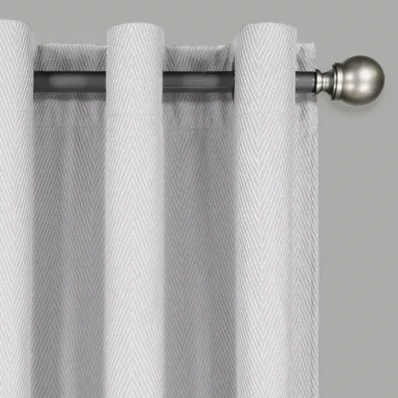 Eclipse Ambiance Chevron Draft Stopper Grommet Top Energy Saving 100% Blackout Single Curtain Panel