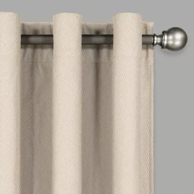 Eclipse Ambiance Chevron Draft Stopper Grommet Top Energy Saving 100% Blackout Single Curtain Panel