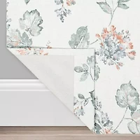 Eclipse Ambiance  Floral Draft Stopper Grommet Top Energy Saving 100% Blackout Single Curtain Panel