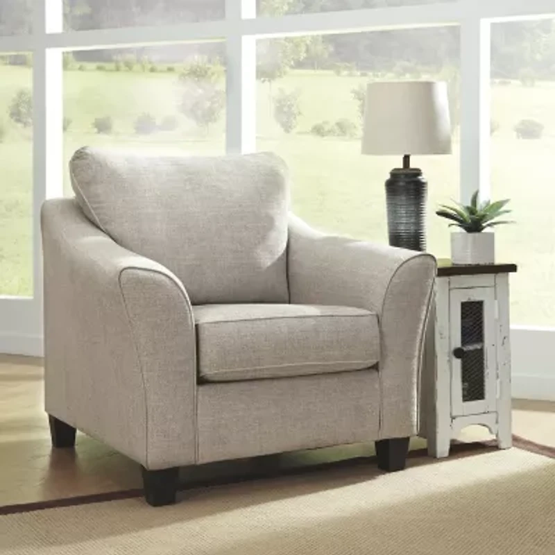 Signature Design by Ashley® Abney Curved Slope-Arm Chair