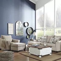 Signature Design by Ashley® Abney Curved Slope-Arm Chair