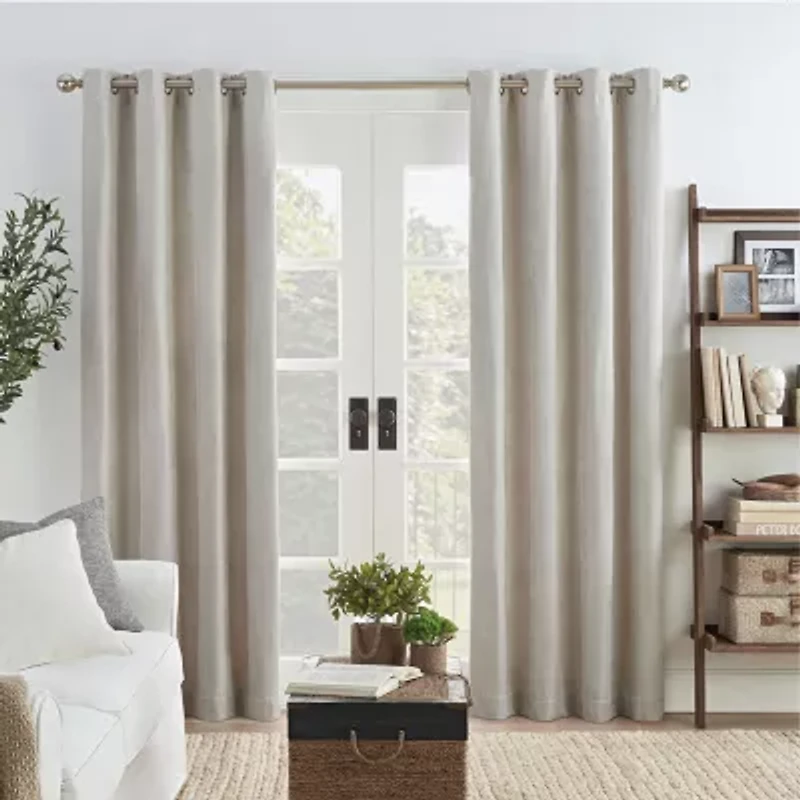 Eclipse Ambiance Draft Stopper Grommet Top Energy Saving 100% Blackout Single Curtain Panel