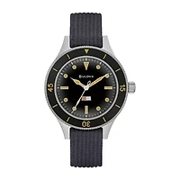 Bulova Archive Series Mens Automatic Blue Strap Watch 98a266