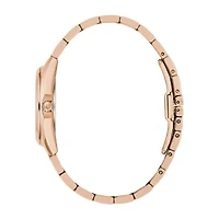 Bulova Surveyor Womens Diamond Accent Rose Goldtone Stainless Steel Bracelet Watch 97p156