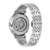 Bulova Aerojet Mens Automatic Silver Tone Stainless Steel Bracelet Watch 96b375