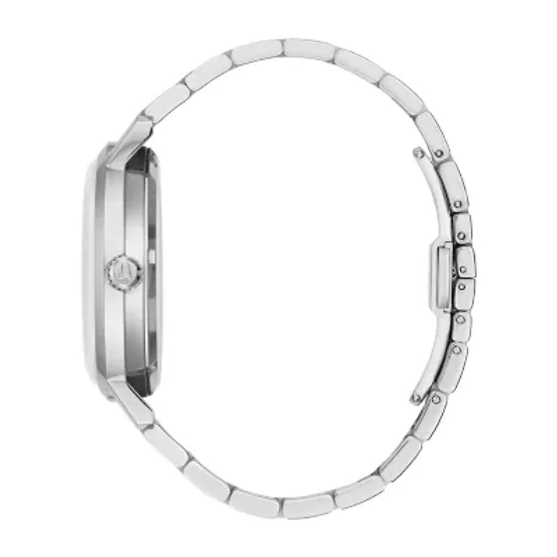 Bulova Aerojet Mens Automatic Silver Tone Stainless Steel Bracelet Watch 96b375