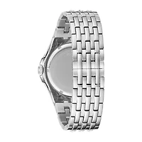 Bulova Phantom Mens Crystal Accent Silver Tone Stainless Steel Bracelet Watch 96a254