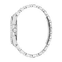 Bulova Phantom Mens Crystal Accent Silver Tone Stainless Steel Bracelet Watch 96a254