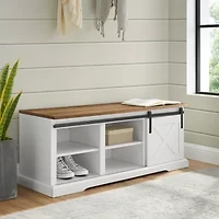 Walker Edison Payton Small Space Collection Storage Bench