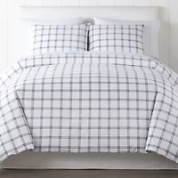 Home Expressions Cotton 3-Pc Print Geometric Duvet Cover Set