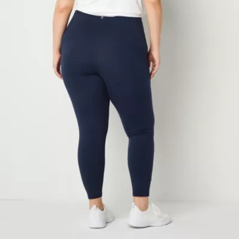 Xersion EverPerform Womens Cotton High Rise 7/8 Ankle Leggings Plus