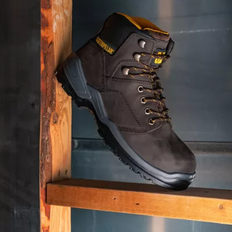 CAT Mens Slip Resistant Striver Steel Toe Work Boots