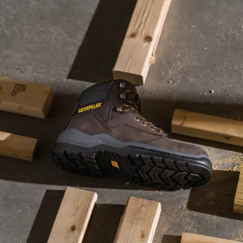 CAT Mens Slip Resistant Striver Steel Toe Work Boots