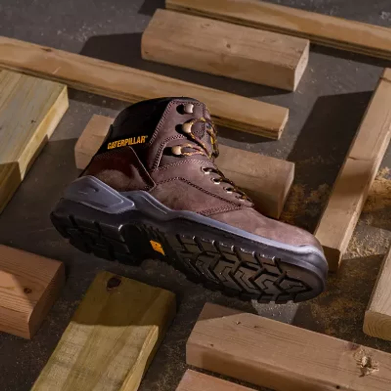 CAT Mens Slip Resistant Striver Steel Toe Work Boots