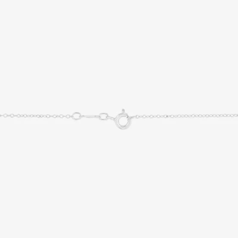 Limited Quantities! Womens Lab Created Sapphire Sterling Silver Infinity / Inch Pendant Necklace