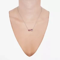Limited Quantities! Womens Lab Created Red Ruby Sterling Silver Infinity 17 1/2 Inch Pendant Necklace