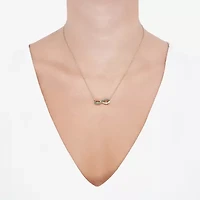 Limited Quantities! Womens Lab Created Green Emerald 14K Gold Over Silver Infinity 17 1/2 Inch Pendant Necklace