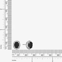 Genuine Black Onyx Sterling Silver 11mm Stud Earrings