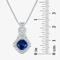 Womens 4-pc. Lab-Created Blue Sapphire & Cubic Zirconia Silver Over Brass Jewelry Set