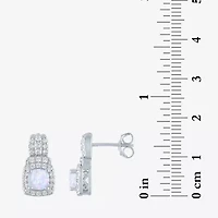 Lab-Created Opal And Cubic Zirconia Pure Silver Over Brass 4Pc Set